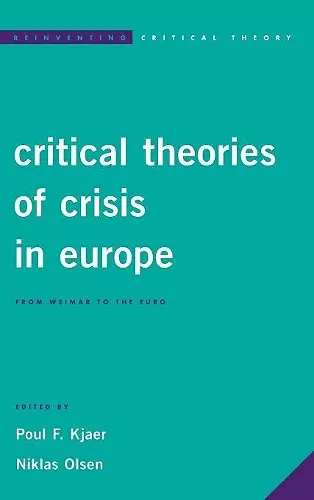 Critical Theories of Crisis in Europe cover