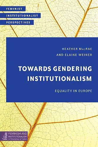 Towards Gendering Institutionalism cover