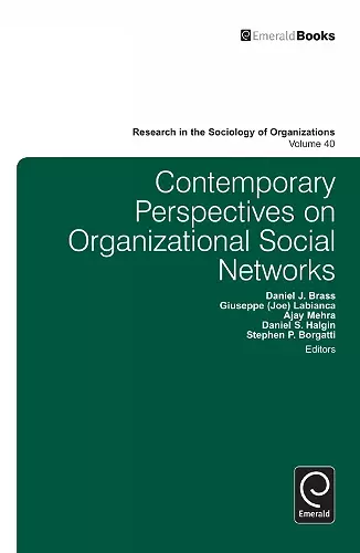 Contemporary Perspectives on Organizational Social Networks cover
