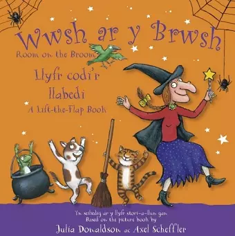 Wwsh ar y Brwsh - Llyfr codi'r llabedi / Room on the Broom - A lift-the-flap book cover