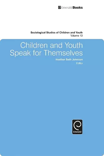 Children and Youth Speak for Themselves cover