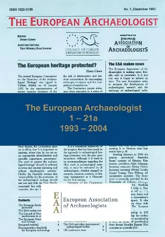 The European Archaeologist: 1 – 21a cover