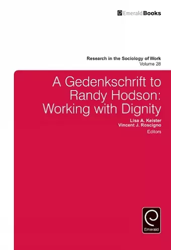 A Gedenkschrift to Randy Hodson cover