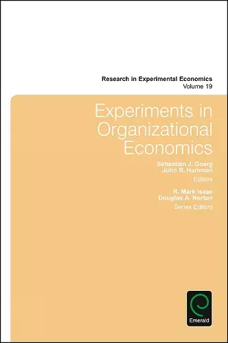 Experiments in Organizational Economics cover
