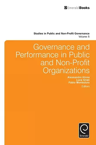 Governance and Performance in Public and Non-Profit Organizations cover