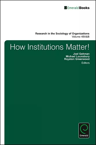 How Institutions Matter! cover