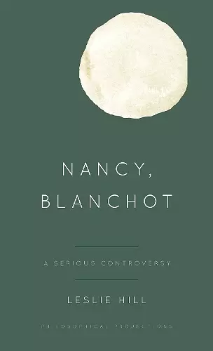 Nancy, Blanchot cover