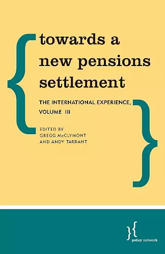 Towards a New Pensions Settlement cover