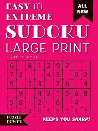 Easy to Extreme Sudoku Large Print (Pink) cover