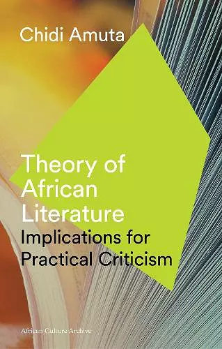 Theory of African Literature cover