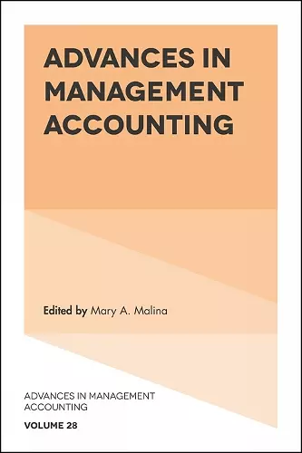 Advances in Management Accounting cover