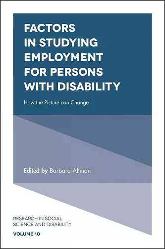 Factors in Studying Employment for Persons with Disability cover