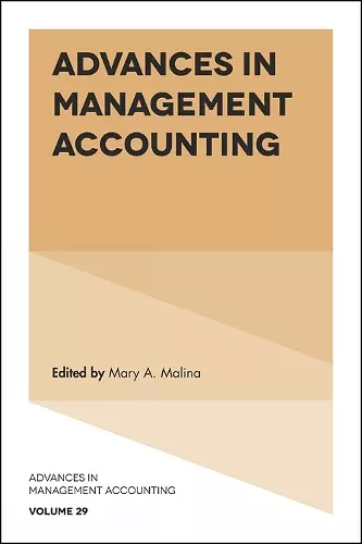 Advances in Management Accounting cover