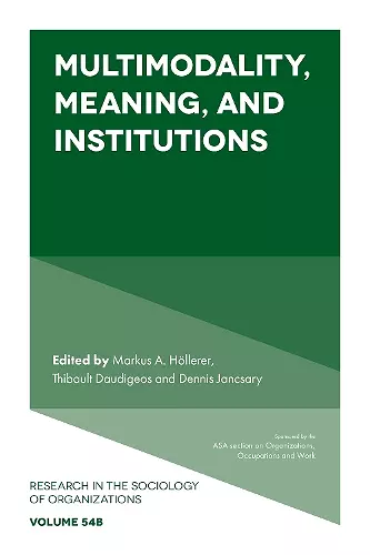 Multimodality, Meaning, and Institutions cover