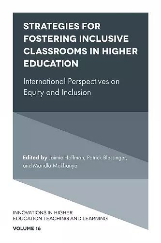 Strategies for Fostering Inclusive Classrooms in Higher Education cover