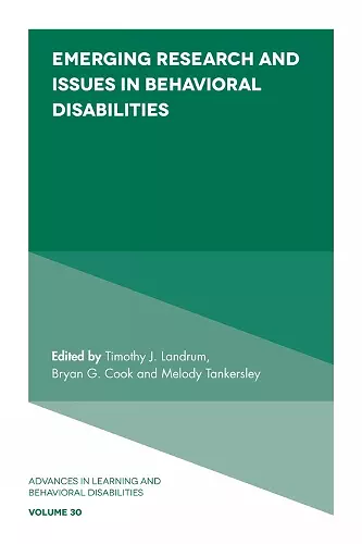 Emerging Research and Issues in Behavioral Disabilities cover