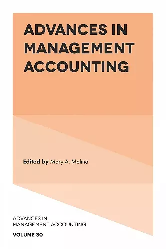 Advances in Management Accounting cover