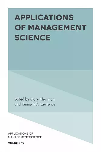 Applications of Management Science cover