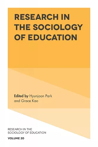 Research in the Sociology of Education cover