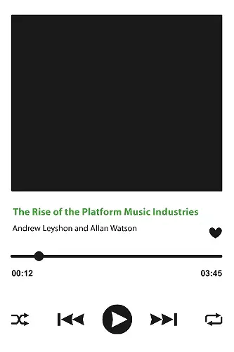 The Rise of the Platform Music Industries cover