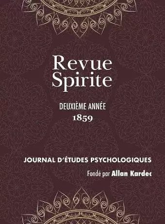 Revue Spirite (Année 1859 - deuxième année) cover