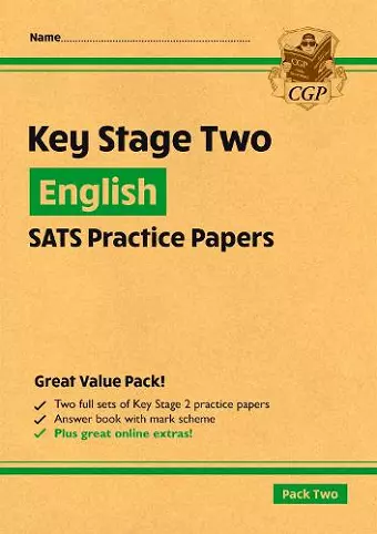 KS2 English Year 6 SATS Practice Papers: Pack 2 - for the 2026 tests (with free Online Extras) cover