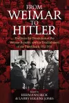 From Weimar to Hitler cover