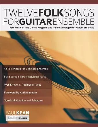 12 Folk Songs for Guitar Ensemble cover