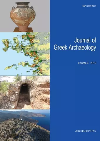 Journal of Greek Archaeology Volume 4 2019 cover