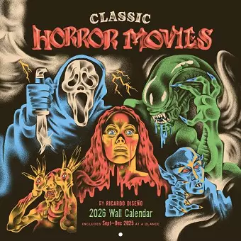 Classic Horror Movies 2026 Wall Calendar cover