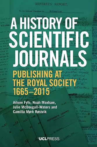 A History of Scientific Journals cover