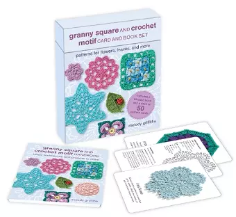 Granny Square and Crochet Motif Card and Book Set: 50 cards and a 64-page book cover