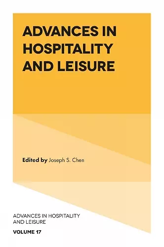 Advances in Hospitality and Leisure cover