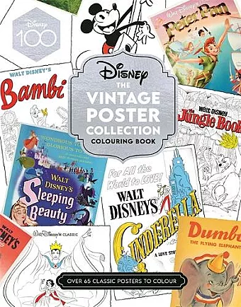 Disney The Vintage Poster Collection Colouring Book cover