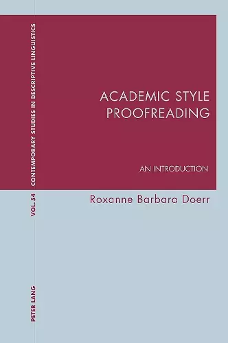 Academic Style Proofreading cover