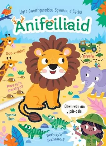 Llyfr Gweithgareddau Sgwennu a Sychu: Anifeiliaid cover