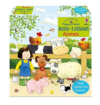 Poppy and Sam's Book and 3 Jigsaws: Animals cover