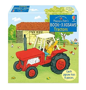 Poppy and Sam's Book and 3 Jigsaws: Tractors cover