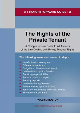 A Straightforward Guide to the Rights of the Private Tenant cover