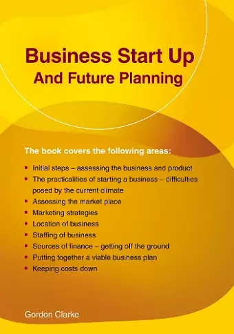 Business Start Up and Future Planning cover