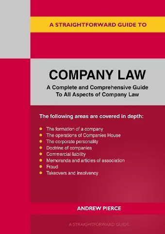 A Straightforward Guide to Company Law cover