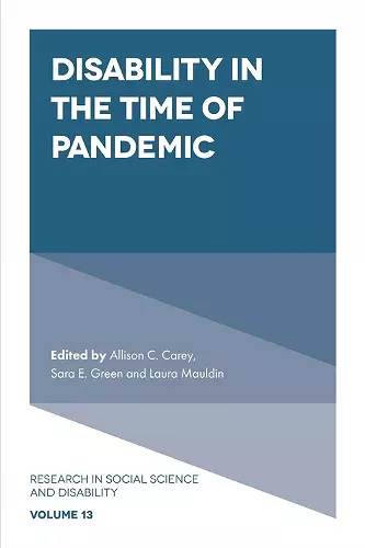 Disability in the Time of Pandemic cover