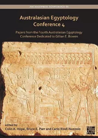 Australasian Egyptology Conference 4 cover