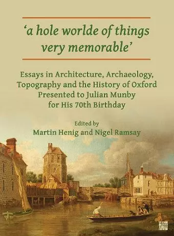 ‘a hole worlde of things very memorable’ cover