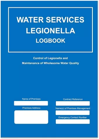 Water Services, Legionella Logbook cover