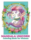 Mandala unicorn coloring book for women cover