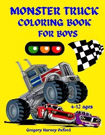 Monster Truck coloring book for boys cover