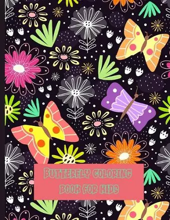 Butterfly coloring book for kids cover