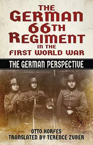 The German 66th Regiment in the First World War cover