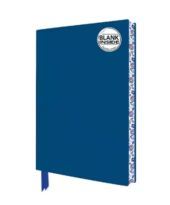 Mid Blue Blank Artisan Notebook (Flame Tree Journals) cover